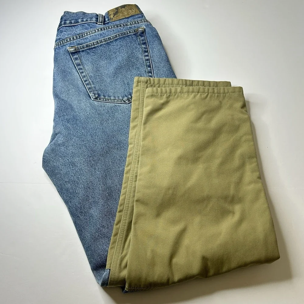 VTG Cabela's Roughneck Upland Brush Guard Blue Jeans 38 Reg Men's Size 38x30 Y2K